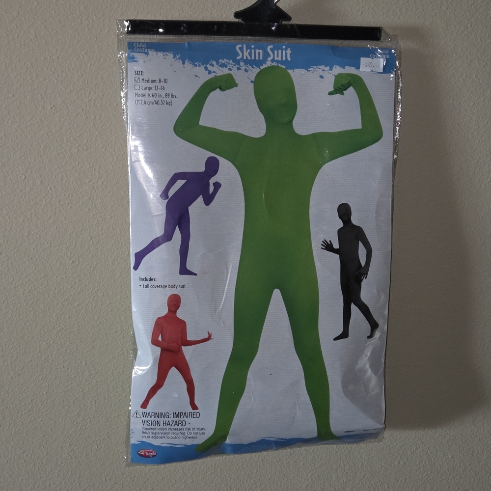 Youth Child Green Morphsuit Halloween Costume Medium 8 / 10